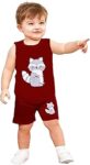 Boy's T-shirt & Shorts Set New Born Baby Clothes | Kids Clothing | Dress | Sleeveless T Shirts | Shorts | Cotton | Casual | Kids Wear | Summer | Birthday Gift (0-6 Months, Blue)