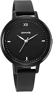 Polyurethane Black Dial Analog Watch for Women-87049PP10W