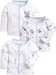 Full Sleeve Regular Round Neck Front Open Pack of 3 tees for Baby Boys