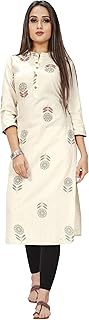 Women's Cotton Relaxed Fit A Line Kurti