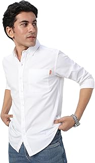 Men's Cotton Full Sleeve Regular Fit Casual Solid Shirt