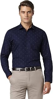 Slim Fit Small Ditsy Printed Full Sleeve Shirt