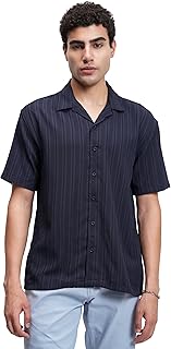 Men's Solid Loose Fit Shirt