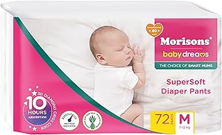Morisons* babydreams THE CHOICE OF SMART MUMS Baby Super Soft Diaper Pants Medium - M (72 Pieces), 1 count