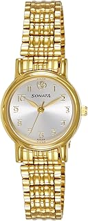 Quartz Analog Silver Dial Metal Strap Watch for Women-NS8976YM07W