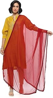 Women's Maroon Polyester Dupatta_Free Size