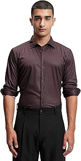 Men's Dark Brown Moroccan Floral Party Shirt | Sophisticated & Stylish | The Perfect Blend of Tradition and Trend