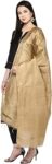 Women's Gold Silk Dupatta