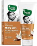 Mother Sparsh Milky Soft Baby Face Cream | Daily Moisturizing Face Cream for Babies With Coconut Oil, Milk Protein & Vitamin B5 | Non Sticky Baby Cream Prevents Dryness- (50g)