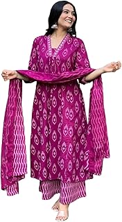 Women Anarkali Kurta and Pant Set with Dupatta