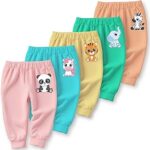 Cotton Pajama Pants with All Over Print for Boys and Girls (Multicolor Designs)(Pack of 5)