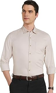 Men's Cotton Smart Casual Shirt (Regular Fit | Solid Oxford | All Day Fresh)