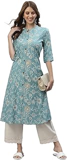 Women's Floral Print Rayon A-Line Kurta