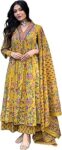 Women's Rayon Viscose Printed Anarkali Kurta with Palazzo & Dupatta