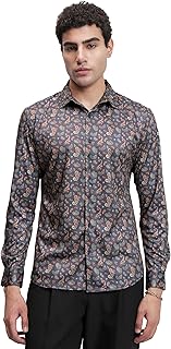Men's Shirt | Paisley Print | Slim Fit | Button Closure | Elegant & Bold for Special Occasions | Shirt for Man | Men Shirts | Casual Shirt for Men