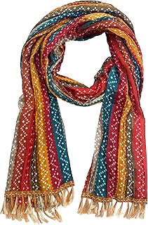 Bandhani and Patola Print Dupatta - Traditional Art Silk Dupattas for Women