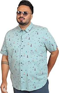 Men's Quirky Conversational Print Half Sleeves Shirt | Bold & Playful | Funky Prints a Statement Look