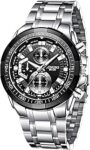 Analog Business Casual Stainless Steel Decorative Subdials Watch for Men