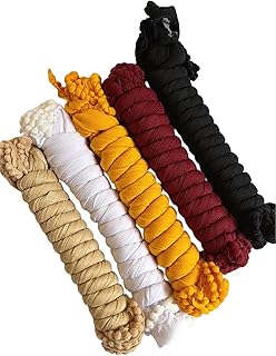 2.25 Meters Solid Chiffon Dupatta/Chunni/Scarf-Pack of 5/Black/White/Orange/Beige/Pink/Mustard/Yellow/Red/Maroon/Navy/Green/Tiranga/Tricolor