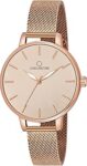 Big Dial Women’s Watch with Stainless Steel Mesh Strap, Adjustable Clasp and Water Resistant Body(Silver/Rose Gold/Black Dial) | Rakhi Gift | Gift for Sister | Gift for Girls
