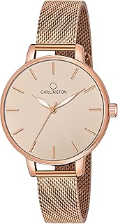 Big Dial Women’s Watch with Stainless Steel Mesh Strap, Adjustable Clasp and Water Resistant Body(Silver/Rose Gold/Black Dial) | Rakhi Gift | Gift for Sister | Gift for Girls