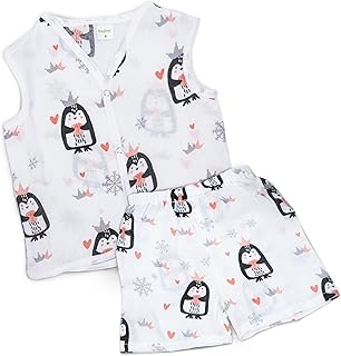 100% Muslin Cotton New Born Baby Clothes for Kids | Sleeveless Summer Wear with Soft & Breathable | Shirt and Shorts Set | Jablas for Baby Girl Boy Dress