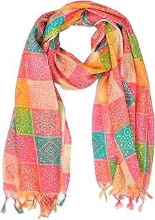 Rajasthani Multicoloured Cotton Bandhani Dupatta for Festivals
