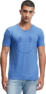 Men's’s Regular Typography Print Round Neck Slim Fit T-Shirt | Stylish & Comtable | Casual Essential