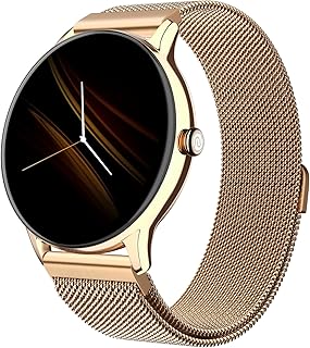 Noise Twist Go Bluetooth Calling Smart Watch for Women with Sleek Metal Dial, Glossy Finish, 1.39" Display, 100+ Watch Faces, IP68, Sleep Tracking, Voice Assistance, Upto 7 Days Battery (Gold Link)