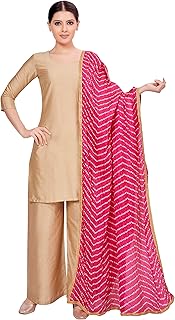 Women's Vegan Silk Bandhni Dupatta (42" X 2.5 Meters)