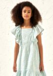 Sara Mint Broderie Dress