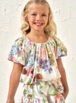 Perla Ivory Puff Sleeve Woven Top