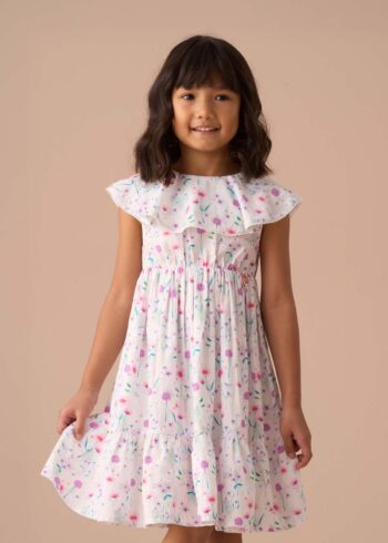 Eloisa White Floral Collar Sundress