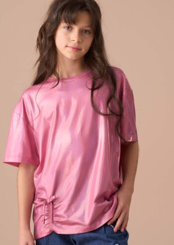 Luna Pink Foil Jersey Top