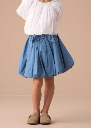 Annie Blue Bubble Hem Denim Skirt