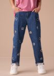 Mollie Blue Star Applique Barrel Fit Jean