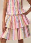 Faye Multi Stripe Tiered Skirt