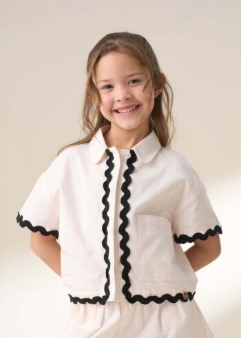 Brooke Ivory Ric Rac Shirt & Short Set Ivory