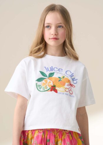Clemmie White Embellished Tee White