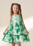 Palmeria Green Tie Dye Sun Dress Green