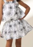 Maya White Embroidered Woven Skirt White