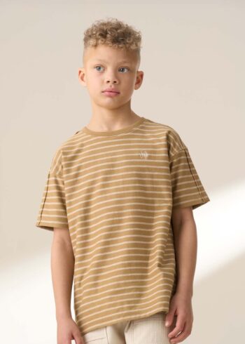 Ash Brown Textured T Shirt Brown