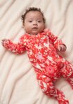 Frida Red Scandi Print Babygrow And Hat