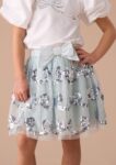 Jolie Blue Mesh Sequin Skirt