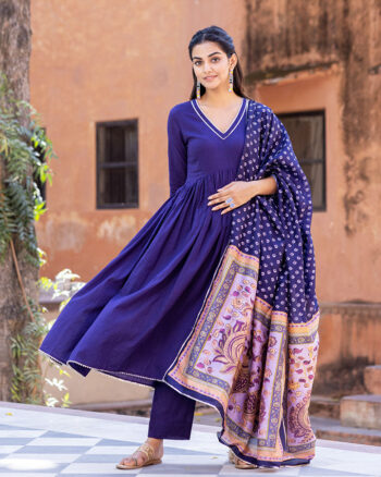 Azure Kalamkari Suit Set