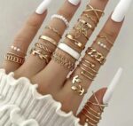 Jewels Galaxy Gold Plated Set of 21 Stackable Rings