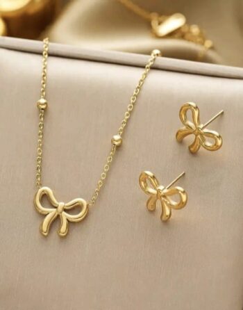 Jewels Galaxy Gold Plated Stainless Steel Anti Tarnish Jewellery Set