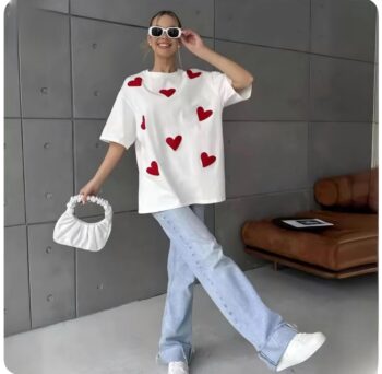 DIOR  Round Neck Drop Shoulder Tshirt